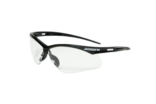 Jackson SG Safety Glasses - Clear Lens - Black Frame - STA-CLEAR™ Anti-Fog - Indoor