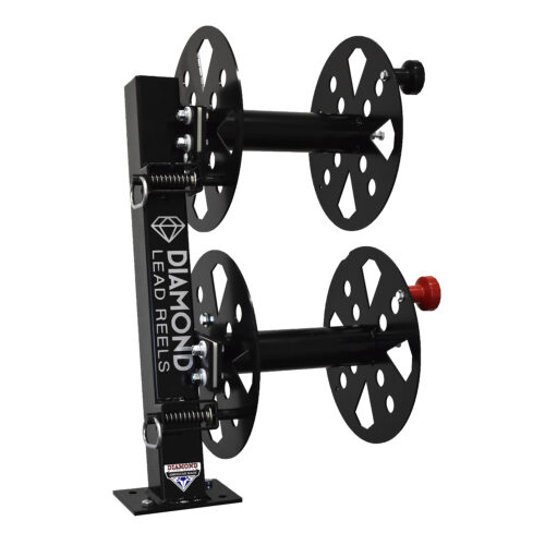 Heavy Duty Fixed Base Welding Lead Reel
 10" Diameter
 Black Color