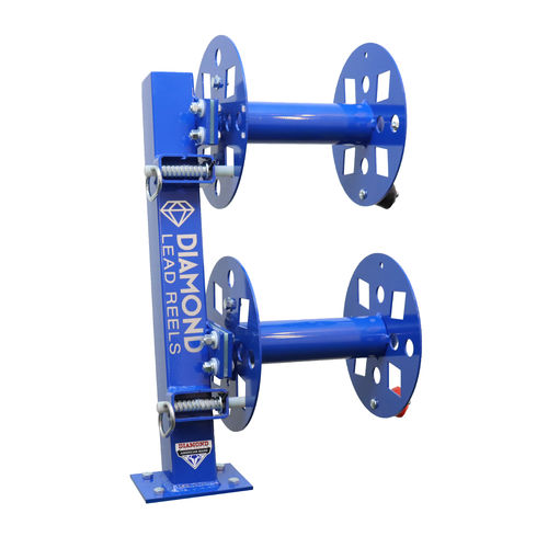 Heavy Duty Fixed Base Welding Lead Reel
 10" Diameter
 Blue Color