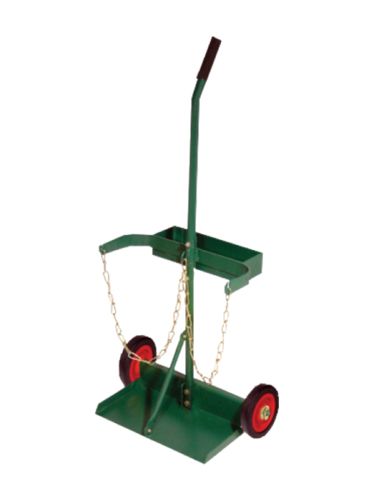 Cylinder Trolley - Double Cylinder
 6" Wheels
 41" High
 Single Handle
 8" x 15 3/4" base
 2 Chains
 Tool Tray
 Unassembled