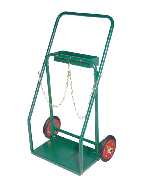 Small Cylinder Cart, Continuous handle, 19 x 10" base, 41" high, 8" solid rubber tires
 Similar to Saf-T-Cart Model 820-8, Assembly Required