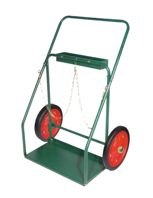 Large Cylinder cart, Continous handle, 24 x 13" base, 44" high, 14" solid rubber tires
 Similar to Saf-T-Cart Model 870-14, Assembly Required