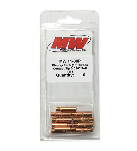 Contact Tip Std Duty 0.030" suit TW1,Mini (Blister Packs of 10)