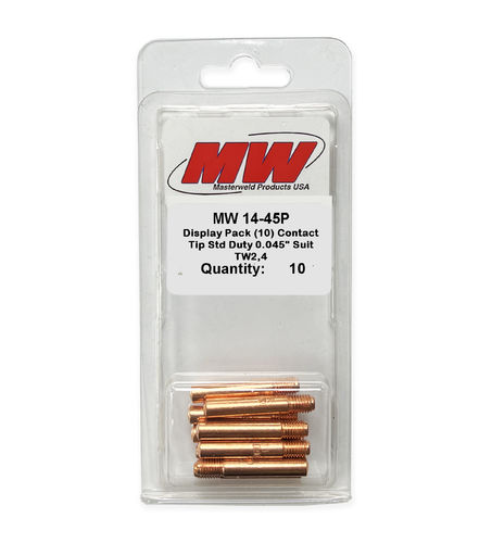 Contact Tip Std Duty 0.045" suit TW2, 3, 4 (Blister Packs of 10)