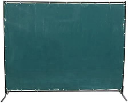 PVC Curtain with Full Frame 4' x 6' Non-Folding Opaque Curtain