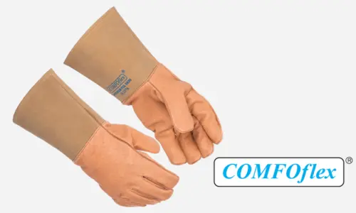 COMFOflex® Pigskin, Size Large, 13.5", Natural Leather Color, Top Grain Pigskin, COMFOflex Lining, 4 ply Kevlar sewn