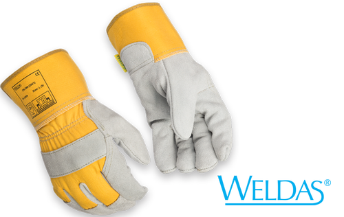 X-Large, Shoulder Leather, Canvas Cuff, Work and Material Handling Gloves
