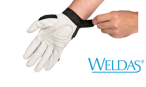 X-Large, Top grain Goatskin, Stretch Fabric Back , Yellowjacket , Mechanics Gloves , White and Black Color