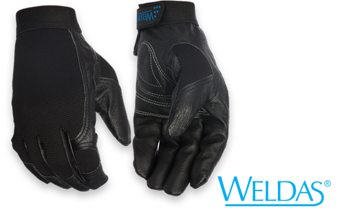 XX-Large,, Top grain Cowhide, Stretch Fabric Back, Yellowjacket , Mechanics Gloves , Natrual and Black Color