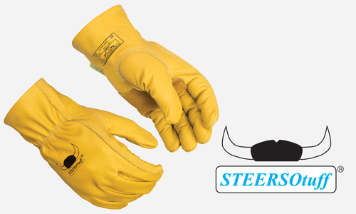 XLarge, STEERSOtuff, Top Grain Cowhide, Keystone Thumb, Yellow