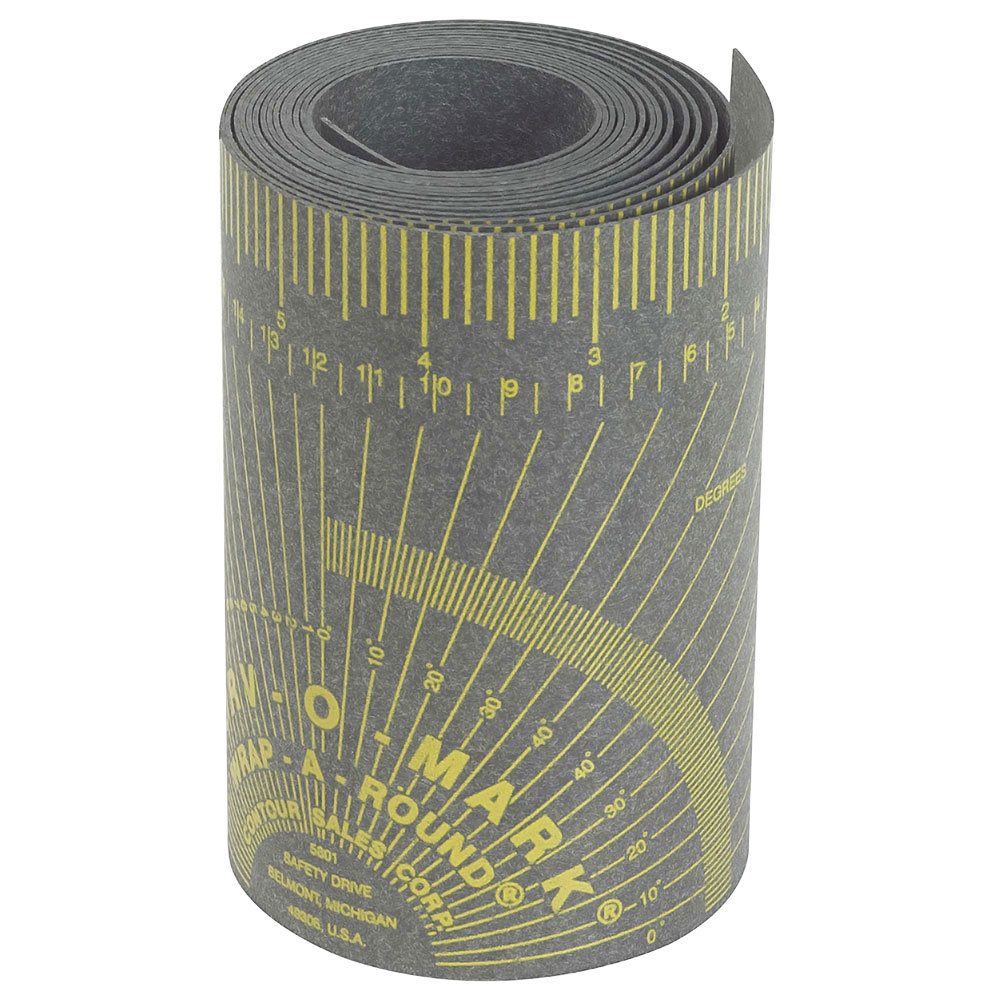 Large Wrap-A-Round Pipe Ruler - Gray_x000D_3.88"x6' 3" to 10"