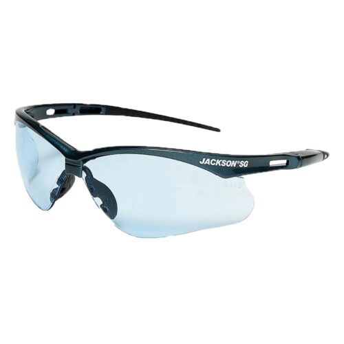 JACKSON SG SAFETY GLASSES - LIGHT BLUE LENS - BLUE FRAME - HARDCOAT ANTI-SCRATCH - INDOOR  (12 Qty pack)