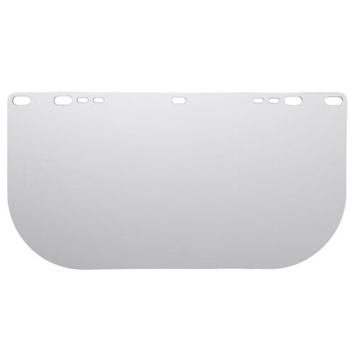 Replacement Windows for F10 PETG Face Shields - Clear - 8" x 15.5" x.040" x .040" - E Shaped - Unbound - (100 Qty Pack)