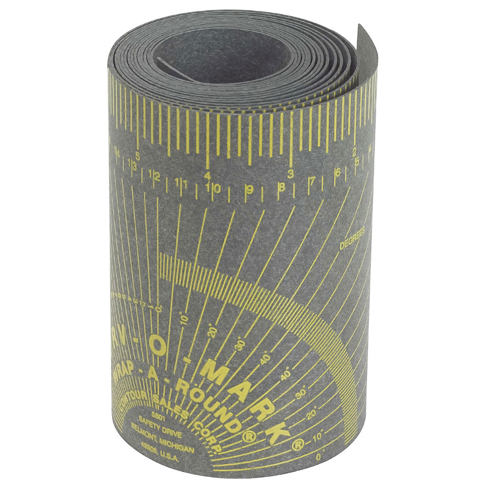 Medium Wrap-A-Round Pipe Ruler - Gray_x000D_3.88"x4' - 3" to 6"