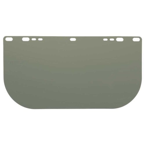 Replacement Windows for F20 Polycarbonate Face Shields - Dark Green - 8" x 15.5" x.040" - E Shaped - Unbound - (36 Qty Pack)