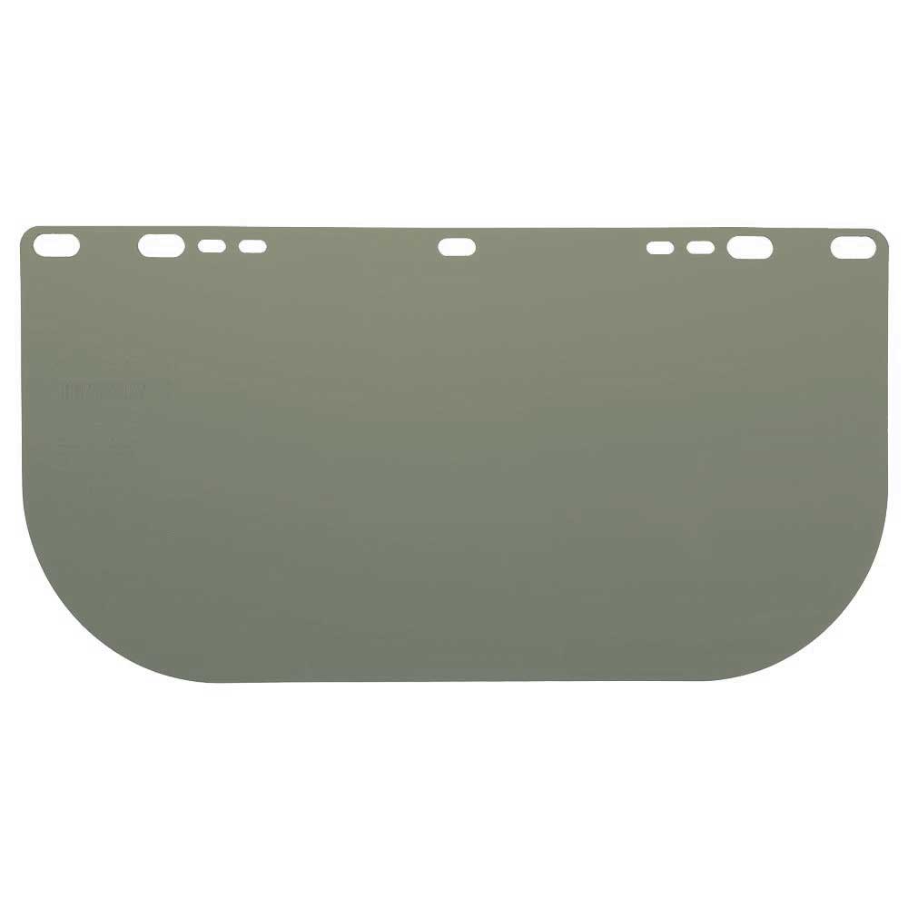 Replacement Windows for F20 Polycarbonate Face Shields - Dark Green - 8" x 15.5" x.040" - E Shaped - Unbound - (36 Qty Pack)