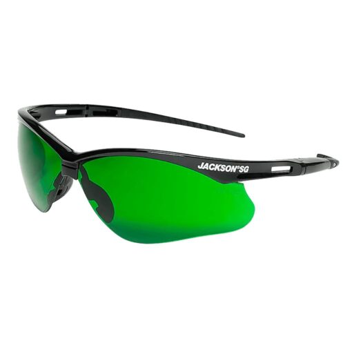 JACKSON SG SAFETY GLASSES - I.R 3.0 - BLACK FRAME - HARDCOAT ANTI-SCRATCH - LIGHT CUTTING AND BRAZING  (12 Qty pack)