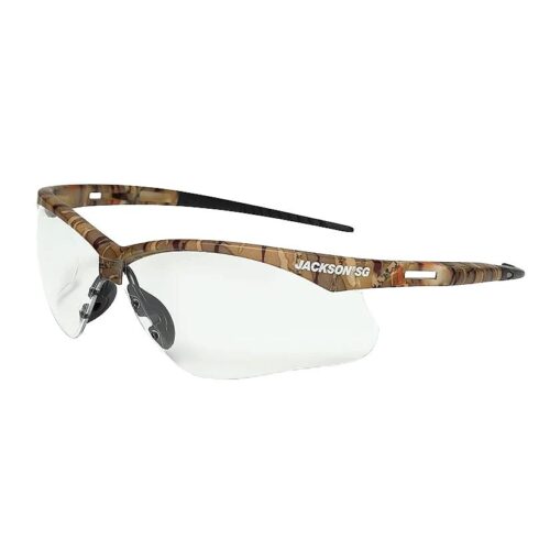 JACKSON SG SAFETY GLASSES - CLEAR LENS - CAMO FRAME - STA-CLEAR™ ANTI-FOG - INDOOR  (12 Qty pack)