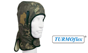 TURMOflex Winter Helmet Liner, Camo, Twill Outter, Sherpa Lined, Full Neck