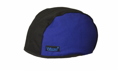 Large, Flame Retardant Welding Beanie, Real Character, Welding Caps, Royal Blue and Black Color