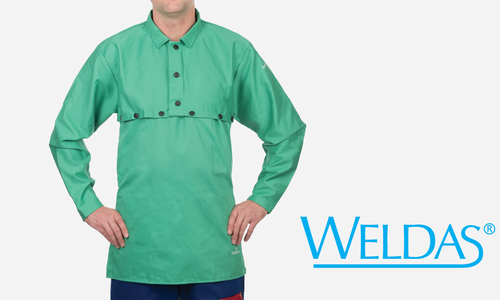 XXXX-Large,Cape Sleeve, Cotton, FR treated, 9oz Green Flame Retardant Clothing, Green Color