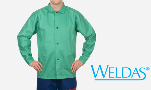 4X-Large, 30" Jacket, Cotton, FR treated, 9oz Green Flame Retardant Clothing, Green Color