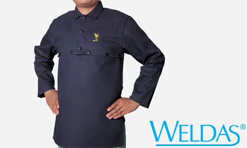 X-Large, Cape Sleeve, Cotton, FR treated, COOL FR, Flame Retardant Clothing, Navy Blue Color