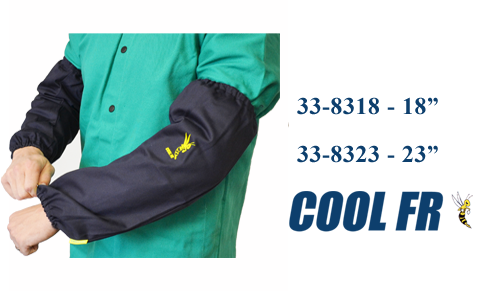 X-Large, 18" Sleeves, Cotton w/elastic cuffs, COOL FR, Flame Retardant Clothing , Navy Blue Color