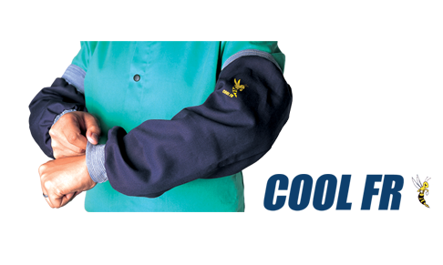 (Private Label) 21" FR Cotton Blue Sleeves with Wide Elastic Cuff