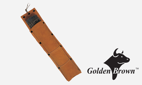 5 lb. , Rod Pouch, Clip-on, 5lb capacity, Golden Brownâ„¢, Quality Leather Clothing, Golden Brown Color