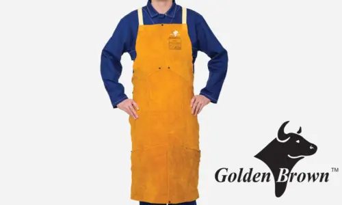 36" Golden Brown Leather Welding Apron, 36" x 24"