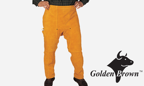 40" Length, 40" Chaps, Select Split Leather, Golden Brown™, Quality Leather Clothing, Golden Brown Color