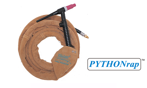 Leather Cable Cover, snapped, Buck Tan, Torch Cable Covers 4"W x 22'L