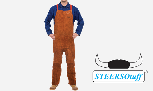 42" x 26", 42" Split Leg  Apron, Side Split Leather , STEERSOtuff®, Premium Leather Clothing, Lava Brown