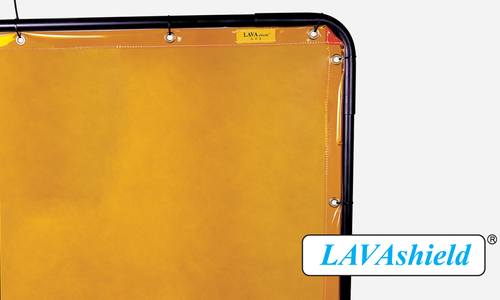 6' x 6' , 14mil Vinyl Hi-Visibility Screen, LAVAshield®, Welding Screens, Yellow; Frame sold separately