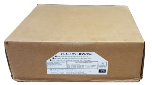Hi-Alloy HFW 30 0.045" x 25 lb. Spool
* Metal cored gas shielded build-up fluxcored wire
* For use where a tough but machinable deposit is required
* Hardness 32 - 38 RC