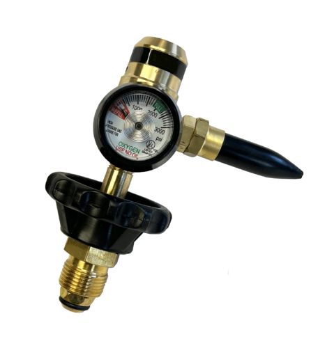 Regulator Balloon RPB6HG CGA 580 with Pressure Gauge