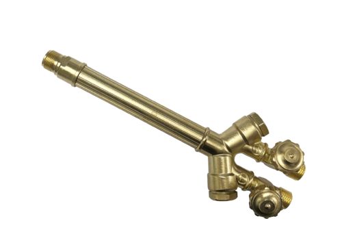 MD Weld Handle (V-100) with Integrated Flashback Arrestor and Check Valves - Use with CUTATTACHMD for Cutting attachment. In Clamshell Packaging.
 
 • Cuts up to 6 inches (150mm)
 • Welds up to 3/8 inch (9mm)
 • Drop forged brass body and head