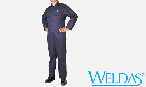 XX-Large, Coveralls, w/ snaps, 34" Inseam, COOL FR, Flame Retardant Clothing, Navy Blue