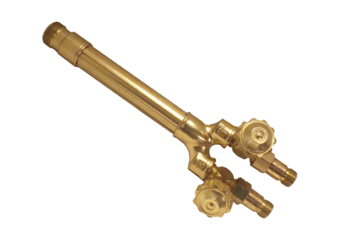 HD Weld Handle (V-315) with Integrated Flashback Arrestor and Check Valves - Use with CUTATTACHHD for Cutting attachment. In Clamshell Packaging.
• Cuts up to 8 inches (200mm)
• Welds up to 1/2 inch (12.7mm)
• Drop forged brass body and head