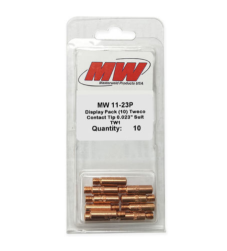 Contact Tip Std Duty 0.023" suit TW1,Mini (Blister Packs of 10)