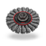 4-1/2” Knot Wheel, .020” Stainless Steel, 5/8-11 1/clamshell