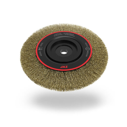 JAZ 25700 - 8" Crimped Bench Wheel, .012" Steel, 1-1/16" FW, 1/2" - 2" A.H.