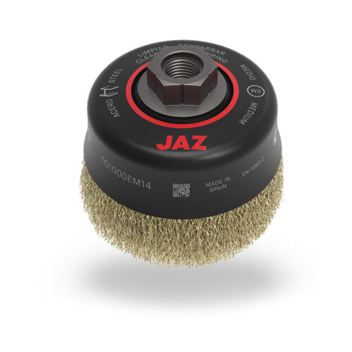 3" Crimped Wire Cup Brush, .012"   Steel, 5/8"-11 & M14 x 2.0 Thread,  Clamshell Package