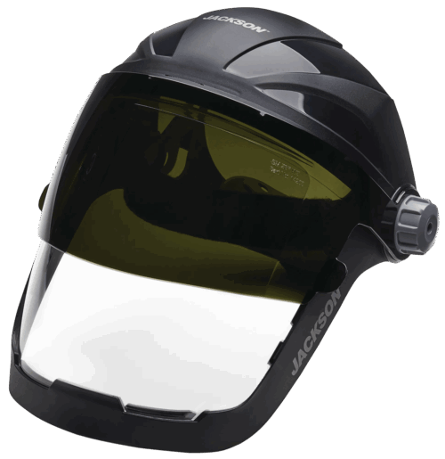 QUAD 500™ Premium Multi-Purpose Face Shield - Clear Window with Shade 5 IR Flip Visor - 370 Speed Dial™ Ratcheting Headgear - Anti-Fog Coating_x000D_(UOM = each, 1 each per box, 4 boxes per case, 4 each per case)