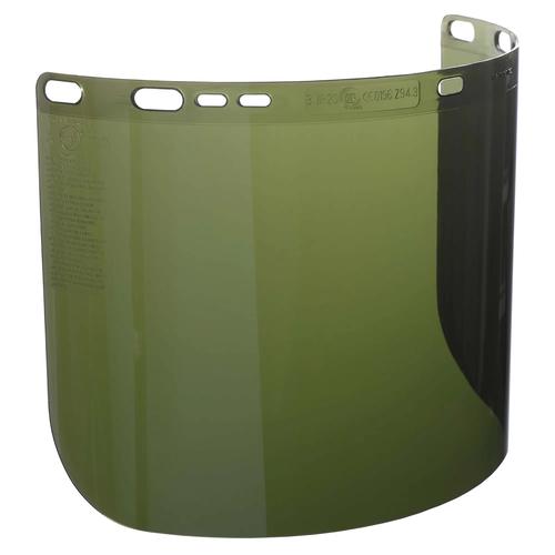 Replacement Windows for F50 Polycarbonate Special Face Shields - Shade IRUV 3.0 - 8" x 15.5" x.060" - B Shape - Unbound - (12 Qty Pack)