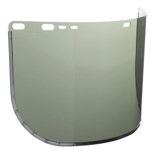 Replacement Windows for F30 Acetate Face Shields - Light Green - 9" x 15.5" X.040" - D Shaped - Bound - (12 Qty Pack)