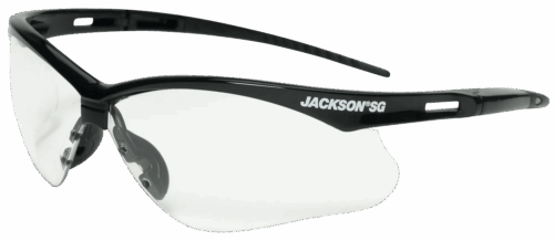 Jackson SG Safety Glasses - Clear Lens - Black Frame - STA-CLEARâ„¢ Anti-Fog - Indoor