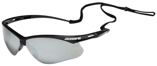 JACKSON SG SAFETY GLASSES - SMOKE MIRROR LENS - BLACK FRAME - HARDCOAT ANTI-SCRATCH - OUTDOOR (12 Qty pack)