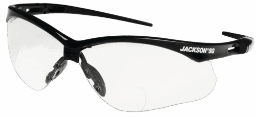 SG SAFETY GLASSES - CLEAR 2.5 READERS LENS - BLACK FRAME - HARDCOAT ANTI-SCRATCH - INDOOR_x000D_(UOM = each, 12 each per box, 12 boxes per case, 144 each per case)